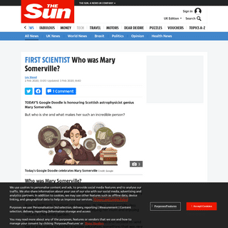 Who was Mary Somerville- â€“ The Sun