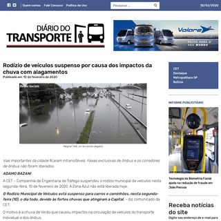 A complete backup of diariodotransporte.com.br/2020/02/10/rodizio-de-veiculos-suspenso-por-causa-dos-impactos-da-chuva/