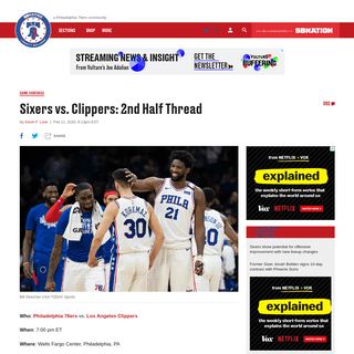 A complete backup of www.libertyballers.com/2020/2/11/21134022/sixers-vs-clippers-2nd-half-thread