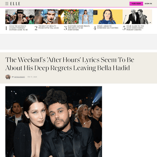 A complete backup of www.elle.com/culture/music/a30994801/the-weeknd-after-hours-lyrics-meaning-bella-hadid/