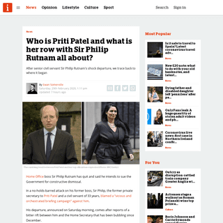 Who is Priti Patel and what is her row with Sir Philip Rutnam all about- - inews