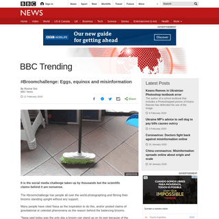 #Broomchallenge- Eggs, equinox and misinformation - BBC News