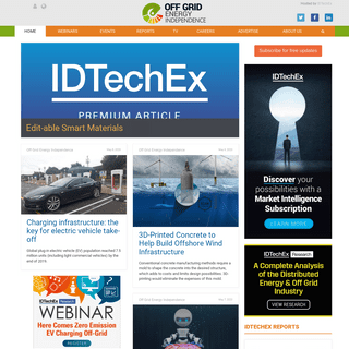 Off Grid Energy Independence by IDTechEx