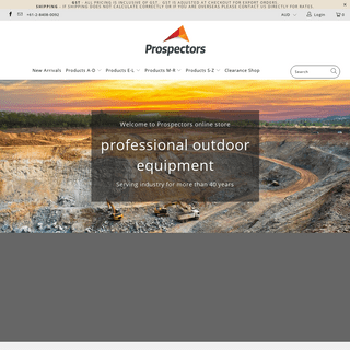 A complete backup of prospectors.com.au