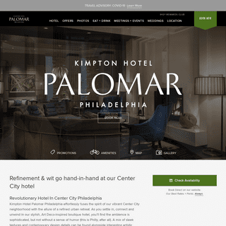 Downtown Philadelphia Hotels - Kimpton Hotel Palomar Philadelphia