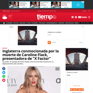 Inglaterra conmocionada por la muerte de Caroline Flack, presentadora de -X Factor- - Tiempo de San Juan