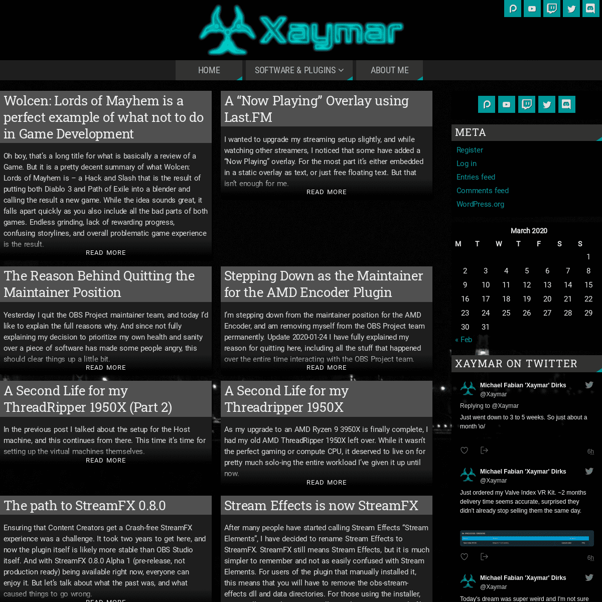 A complete backup of xaymar.com