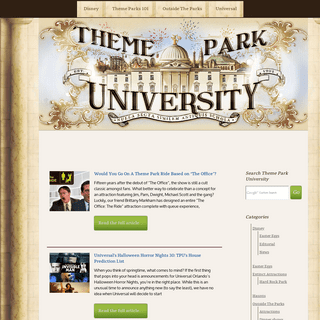 Theme Park University - Stories on Themed Entertainment