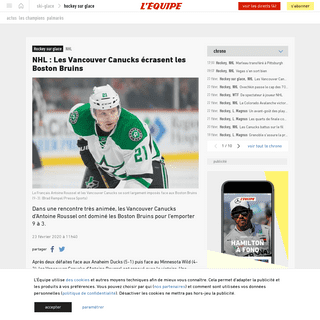 A complete backup of www.lequipe.fr/Hockey-sur-glace/Actualites/Nhl-les-vancouver-canucks-ecrasent-les-boston-bruins/1112511