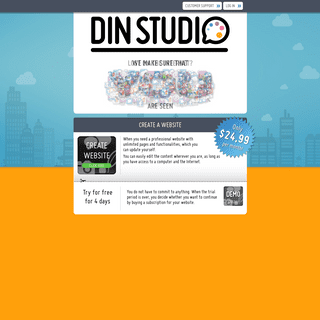 Create your website in 4 minutes with Din Studio!