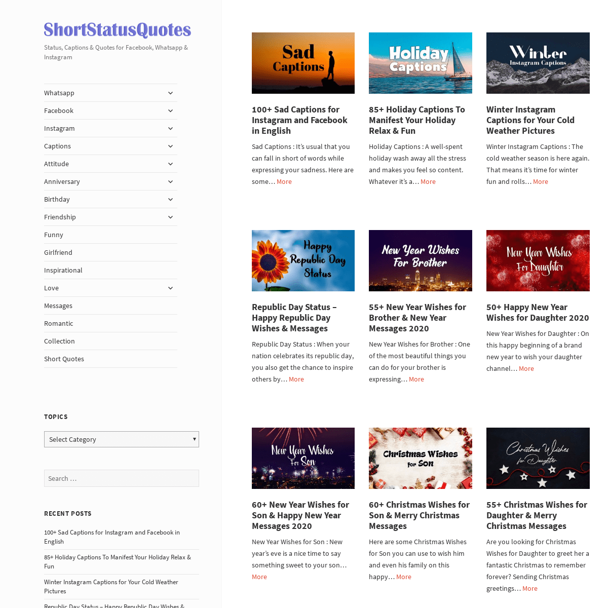 A complete backup of shortstatusquotes.com