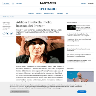 A complete backup of www.lastampa.it/spettacoli/musica/2020/03/01/news/addio-a-elisabetta-imelio-la-straordinaria-voce-dei-proza