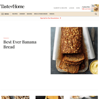 Taste of Home- Find Recipes, Appetizers, Desserts, Holiday Recipes & Healthy Cooking Tips