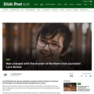 A complete backup of www.irishpost.com/news/man-charged-murder-northern-irish-journalist-lyra-mckee-179484