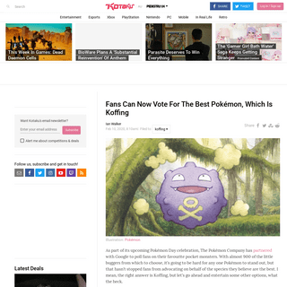 A complete backup of www.kotaku.com.au/2020/02/fans-can-now-vote-for-the-best-pokemon-which-is-koffing/