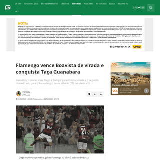 A complete backup of esportes.r7.com/futebol/flamengo-vence-boavista-de-virada-e-conquista-taca-guanabara-22022020