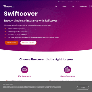 Super Fast Car and Home Insurance - Swiftcover