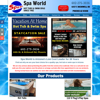 AZ Spa-World - Hot tubs, Swim Spas, and much more - Hot Tubs & Spas - Phoenix, Arizona