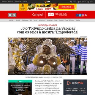 A complete backup of noticiasdatv.uol.com.br/noticia/carnaval/jojo-todynho-desfila-na-sapucai-com-os-seios-mostra-empoderada-338
