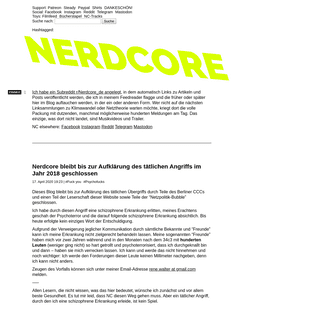 A complete backup of nerdcore.de