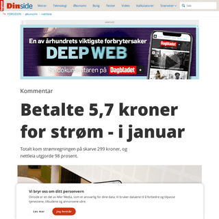 A complete backup of www.dinside.no/okonomi/betalte-57-kroner-for-strom---i-januar/72139616