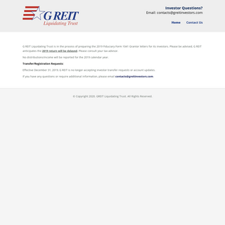 G Reit Liquidating Trust -