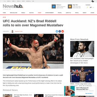 A complete backup of www.newshub.co.nz/home/sport/2020/02/ufc-auckland-nz-s-brad-riddell-rolls-to-win-over-magomed-mustafaev.htm