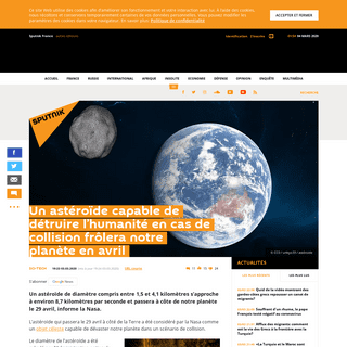 A complete backup of fr.sputniknews.com/sci_tech/202003031043176240-un-asteroide-capable-de-detruire-lhumanite-en-cas-de-collisi