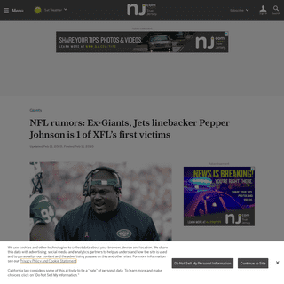 A complete backup of www.nj.com/giants/2020/02/nfl-rumors-ex-giants-jets-linebacker-pepper-johnson-is-1-of-xfls-first-victims.ht