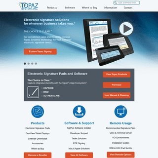 Electronic Signature Pads and Software - Topaz Systems Inc.