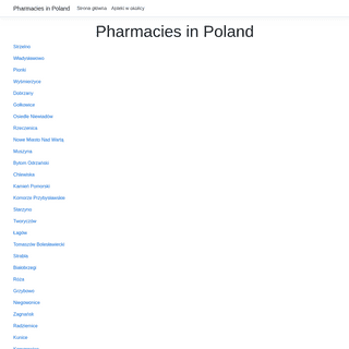 Pharmacies in Poland