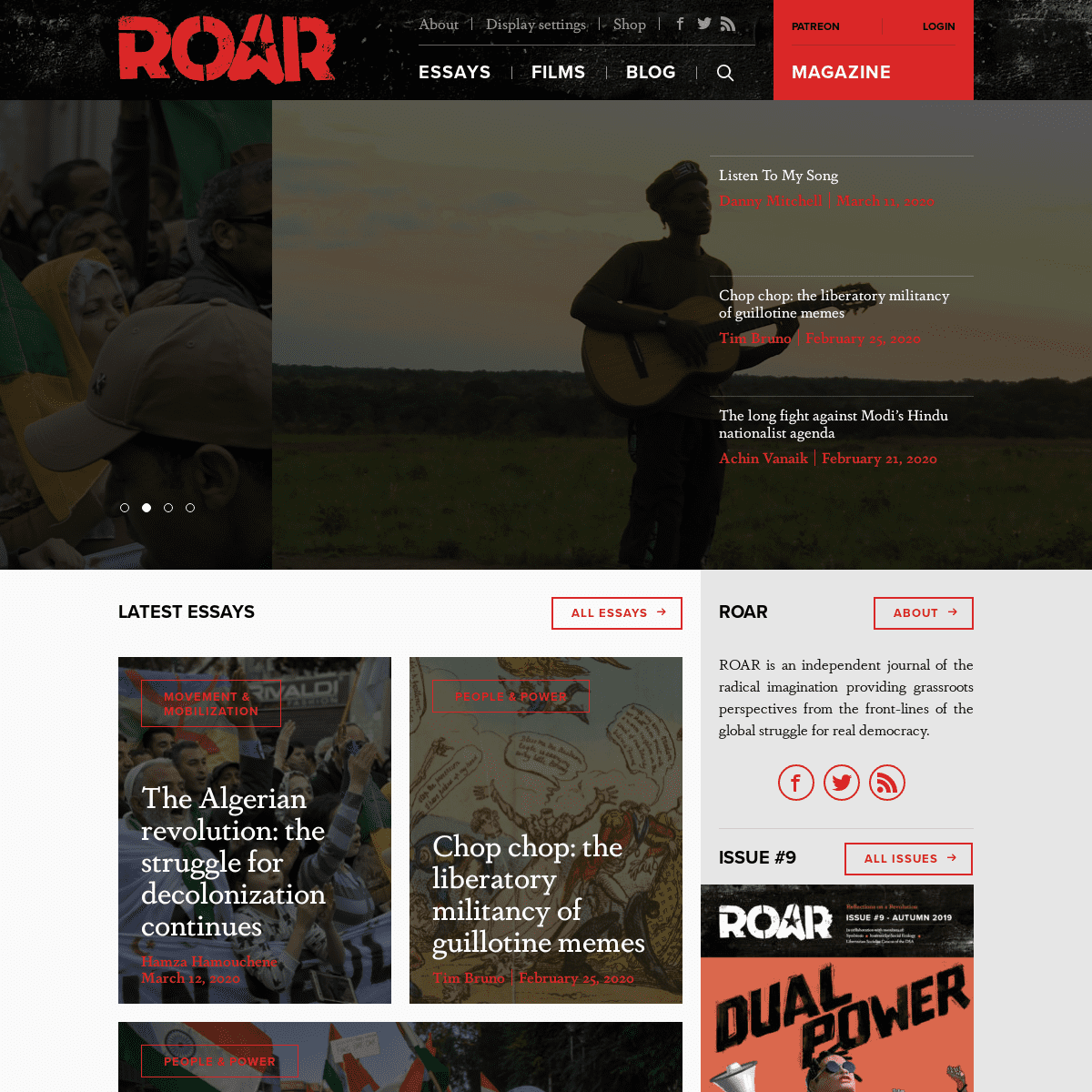 A complete backup of roarmag.org