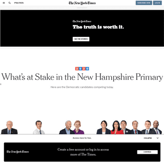 Whatâ€™s at Stake in the New Hampshire Primary - The New York Times