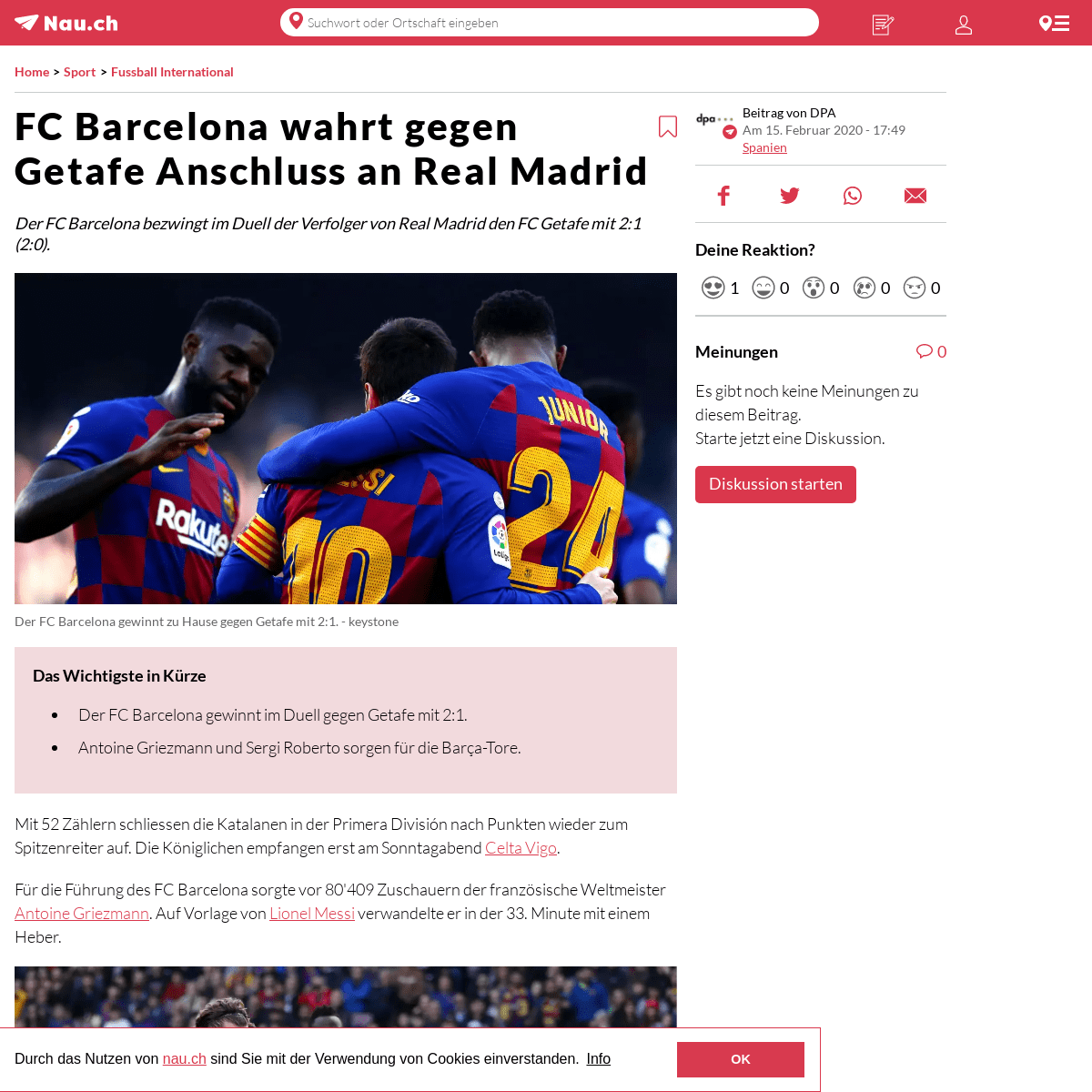A complete backup of www.nau.ch/sport/fussball-int/fc-barcelona-wahrt-gegen-getafe-anschluss-an-real-madrid-65663095