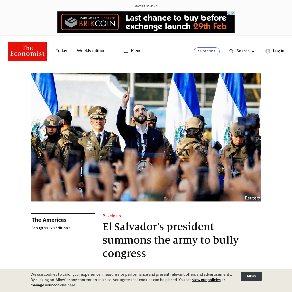 A complete backup of www.economist.com/the-americas/2020/02/15/el-salvadors-president-summons-the-army-to-bully-congress