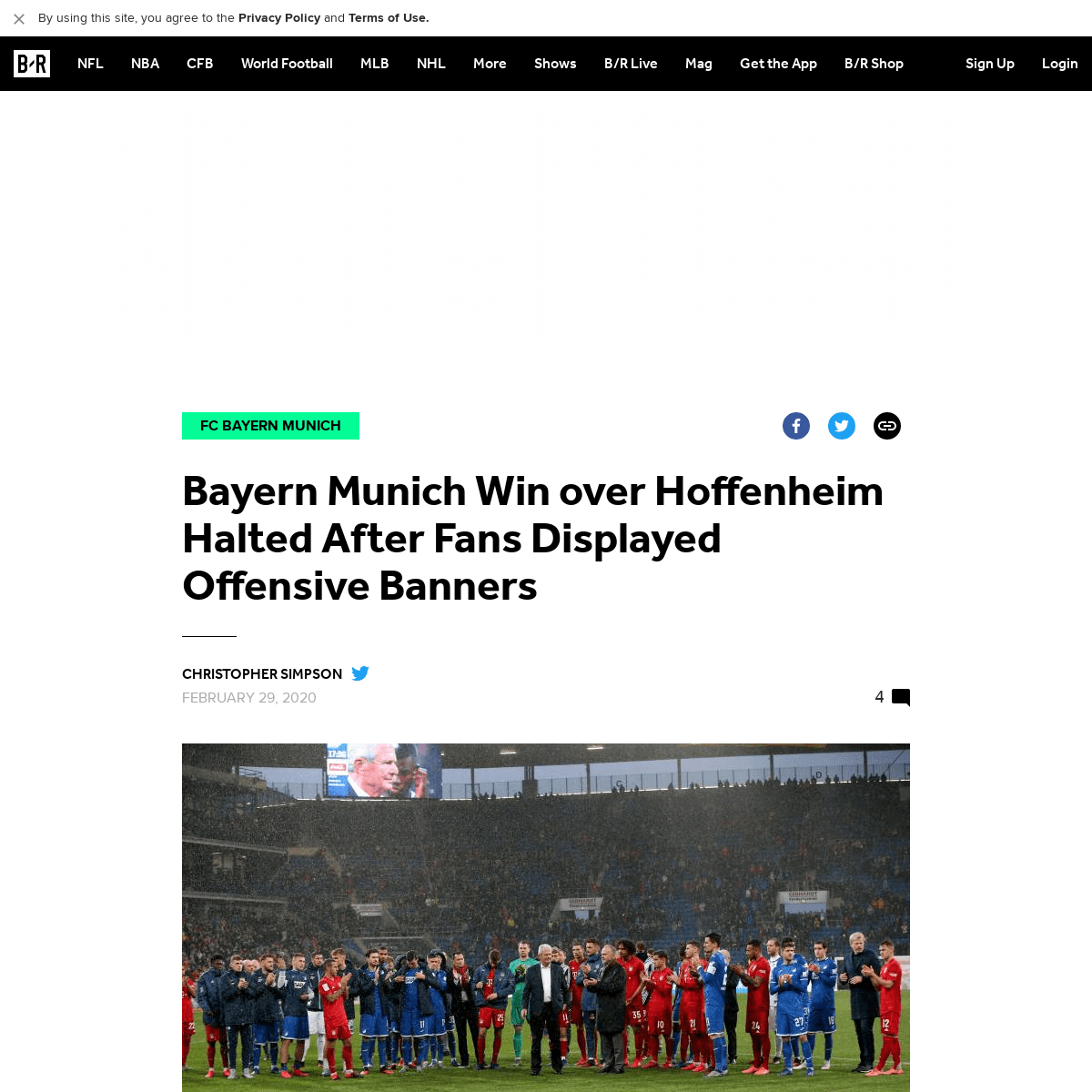 Bayern Munich Win over Hoffenheim Halted After Fans Displayed Offensive Banners - Bleacher Report - Latest News, Videos and High
