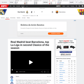 Real Madrid vs. Barcelona - Football Match Report - March 1, 2020 - ESPN