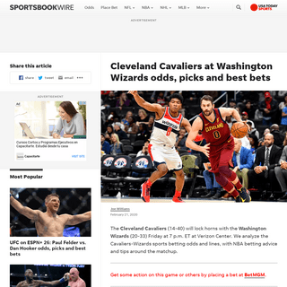 Cleveland Cavaliers at Washington Wizards odds, picks and best bets