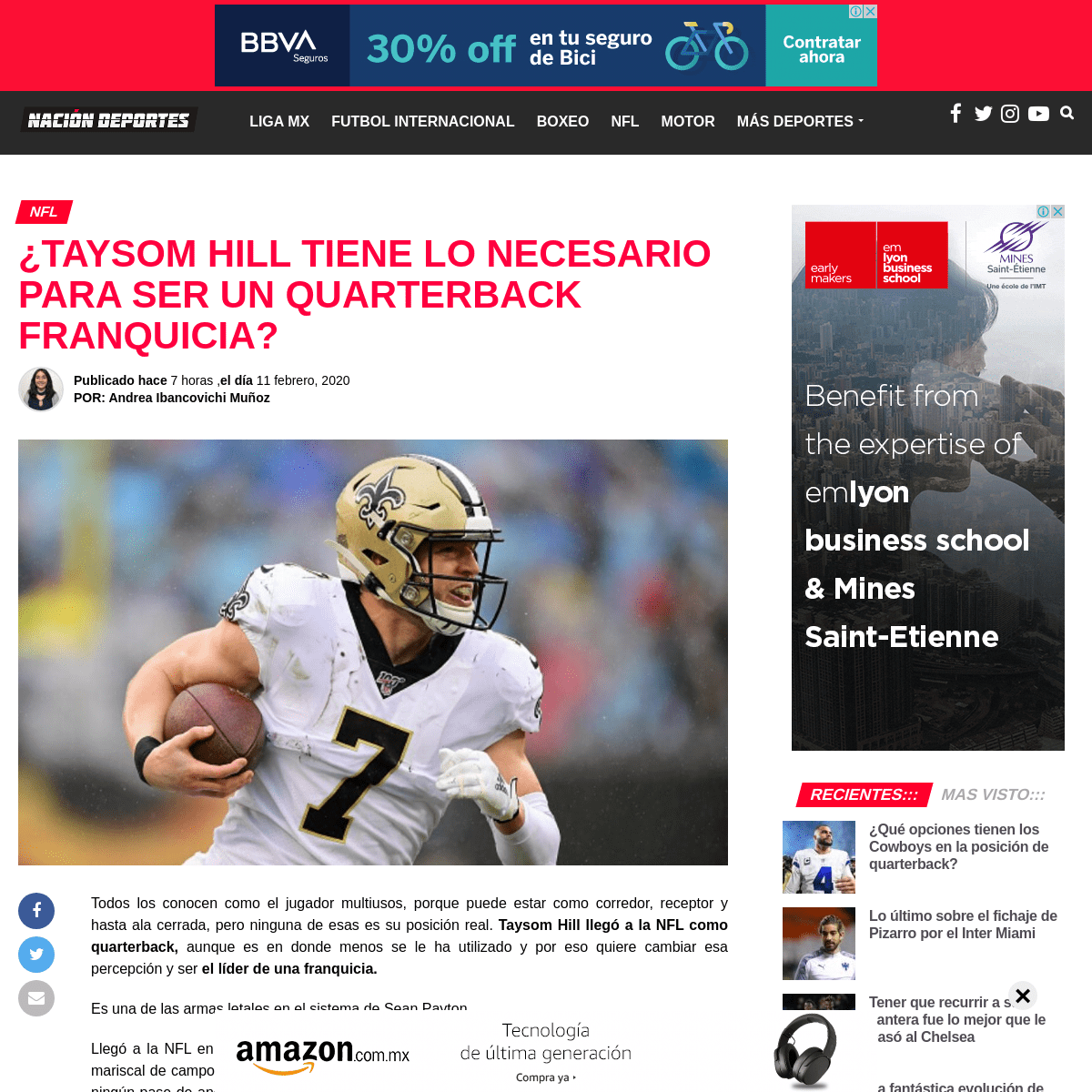 A complete backup of naciondeportes.com/taysom-hill-quiere-ser-quarterback-franquicia/
