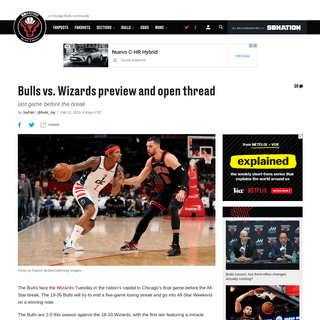 A complete backup of www.blogabull.com/2020/2/11/21133802/bulls-vs-wizards-preview-and-open-thread
