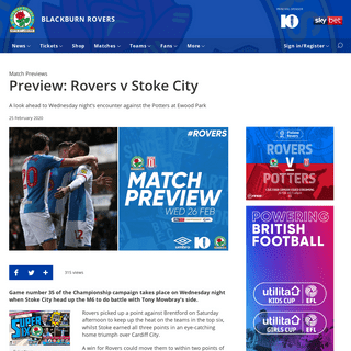 A complete backup of www.rovers.co.uk/news/2020/february/preview-stoke-city-h/