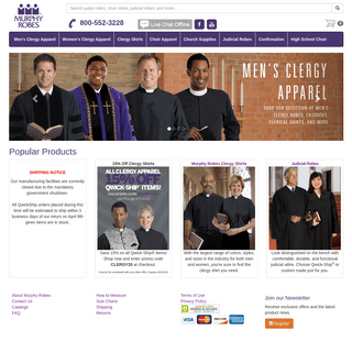 Murphy Robes- Quality Robes for Choirs, Clergy, Pastors, Priests, Bishops, Judicial and hundreds of Church & Sanctuary Accessori