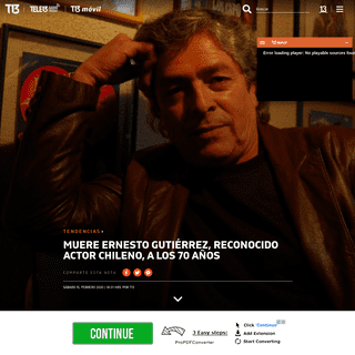 A complete backup of www.t13.cl/noticia/tendencias/muere-ernesto-gutierrez-reconocido-actor-chileno-70-anos