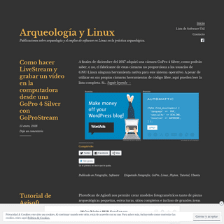 ArqueologÃ­a y Linux â€“ Publicaciones sobre arqueologÃ­a y el empleo de software en Linux en la prÃ¡ctica arqueolÃ³gica.