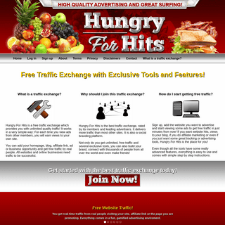 Hungry For Hits traffic exchange. Increase traffic for free!