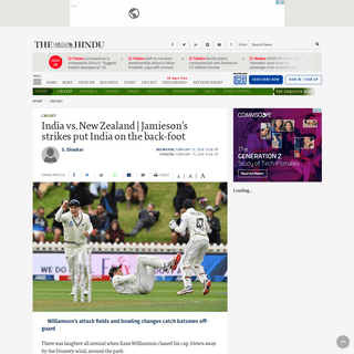 India vs. New Zealand - Jamiesonâ€™s strikes put India on the back-foot - The Hindu