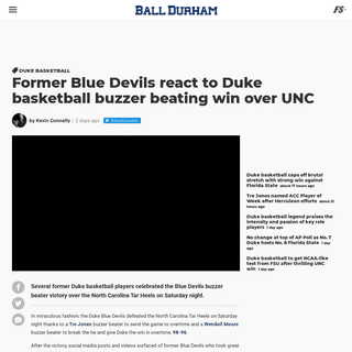 Former Blue Devils react to Duke basketball buzzer beating win over UNC