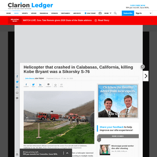 A complete backup of www.clarionledger.com/story/news/2020/01/26/helicopter-crash-california-kills-5/4582607002/