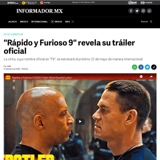 A complete backup of www.informador.mx/entretenimiento/Rapido-y-Furioso-9-revela-su-trailer-oficial-20200131-0108.html