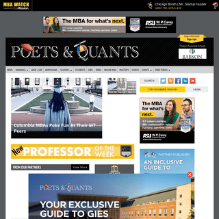Poets&Quants - Covering all that matters in the business school world, with in-depth analysis of B-schools rankings and full-tim
